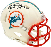 Ricky Williams Autographed Miami Dolphins Cream Retro Speed Mini Helmet JSA Stock #265676