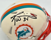 Ricky Williams Autographed Miami Dolphins Cream Retro Speed Mini Helmet JSA Stock #265676