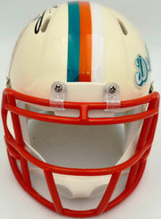 Ricky Williams Autographed Miami Dolphins Cream Retro Speed Mini Helmet JSA Stock #265676