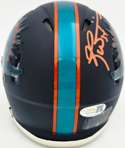 Ricky Williams Autographed Miami Dolphins Black Rivalries Speed Mini Helmet JSA Stock #265677