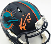 Ricky Williams Autographed Miami Dolphins Black Rivalries Speed Mini Helmet JSA Stock #265678