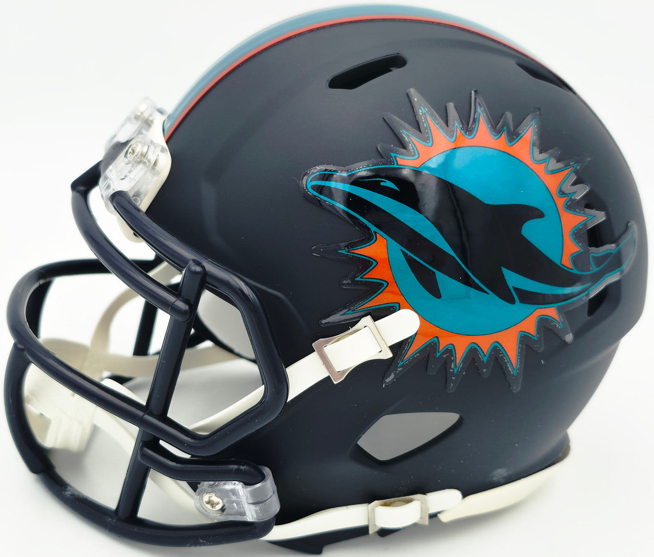 Ricky Williams Autographed Miami Dolphins Black Rivalries Speed Mini Helmet JSA Stock #265678