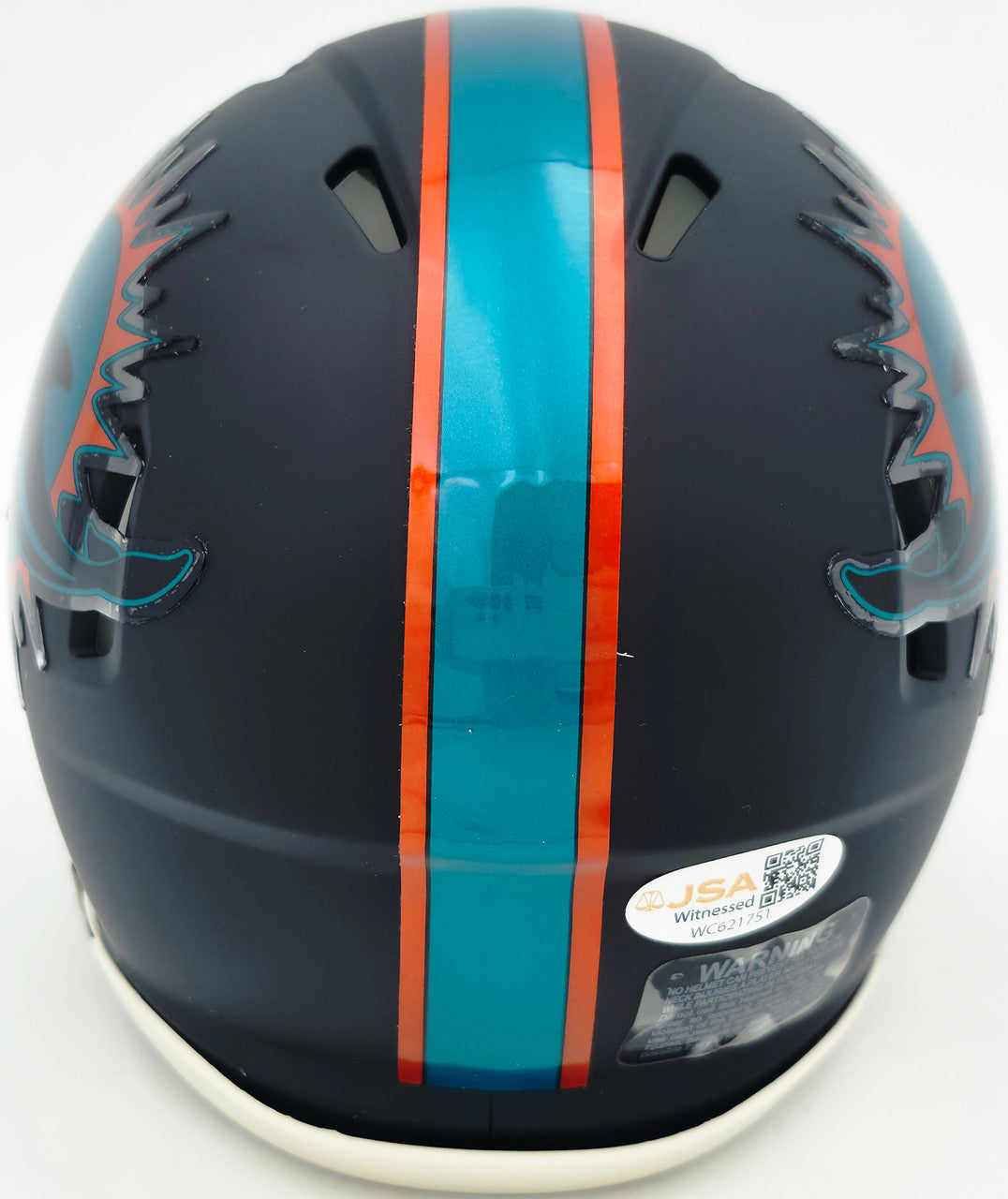 Ricky Williams Autographed Miami Dolphins Black Rivalries Speed Mini Helmet JSA Stock #265678