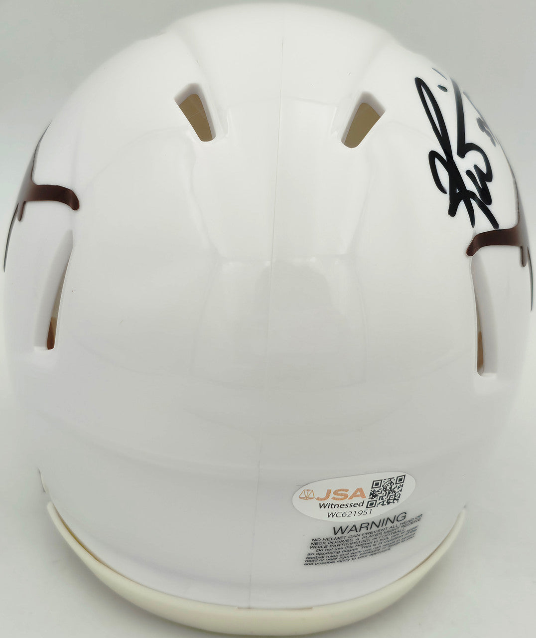 Ricky Williams Autographed Texas Longhorns White Speed Mini Helmet JSA Stock #265679