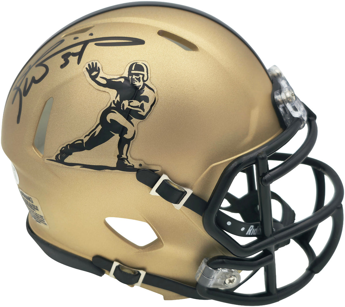 Ricky Williams Autographed Texas Longhorns Gold Heisman Logo Speed Mini Helmet JSA Stock #265680