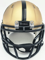 Ricky Williams Autographed Texas Longhorns Gold Heisman Logo Speed Mini Helmet JSA Stock #265680