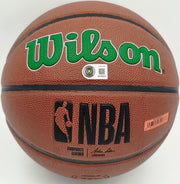 Kevin Garnett Autographed Composite Leather Logo Basketball Boston Celtics Beckett BAS Witness Stock #265804