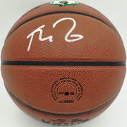 Kevin Garnett Autographed Composite Leather Logo Basketball Boston Celtics Beckett BAS Witness Stock #265804