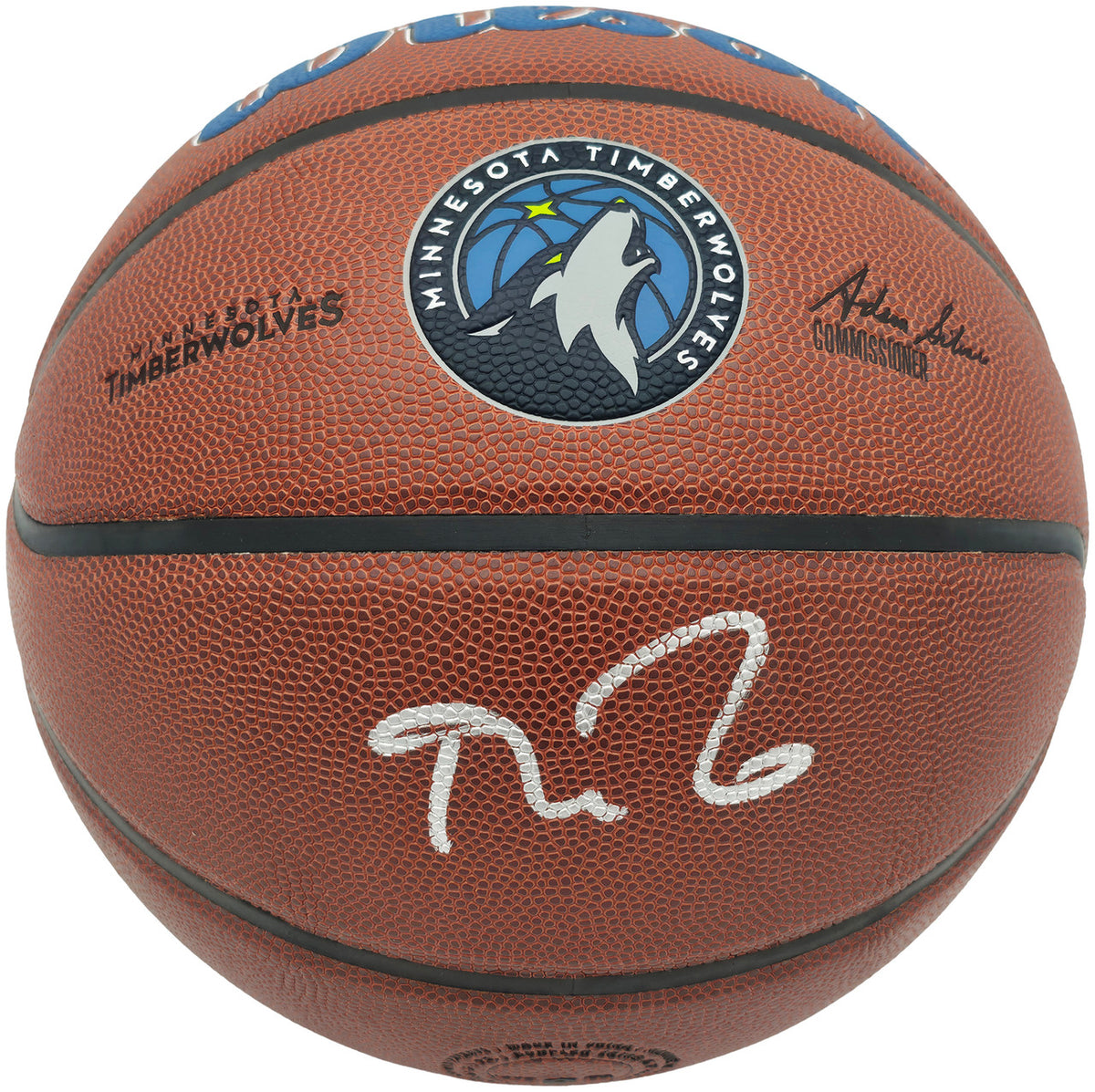Kevin Garnett Autographed Composite Leather Logo Basketball Minnesota Timberwolves Beckett BAS Witness Stock #265805