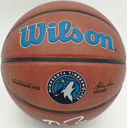 Kevin Garnett Autographed Composite Leather Logo Basketball Minnesota Timberwolves Beckett BAS Witness Stock #265805