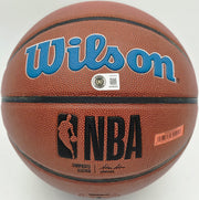 Kevin Garnett Autographed Composite Leather Logo Basketball Minnesota Timberwolves Beckett BAS Witness Stock #265805