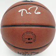 Kevin Garnett Autographed Composite Leather Logo Basketball Minnesota Timberwolves Beckett BAS Witness Stock #265805