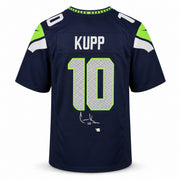 Seattle Seahawks Cooper Kupp Autographed Blue Nike Super Bowl LX Patch Jersey Size XL Fanatics Holo Stock #265792