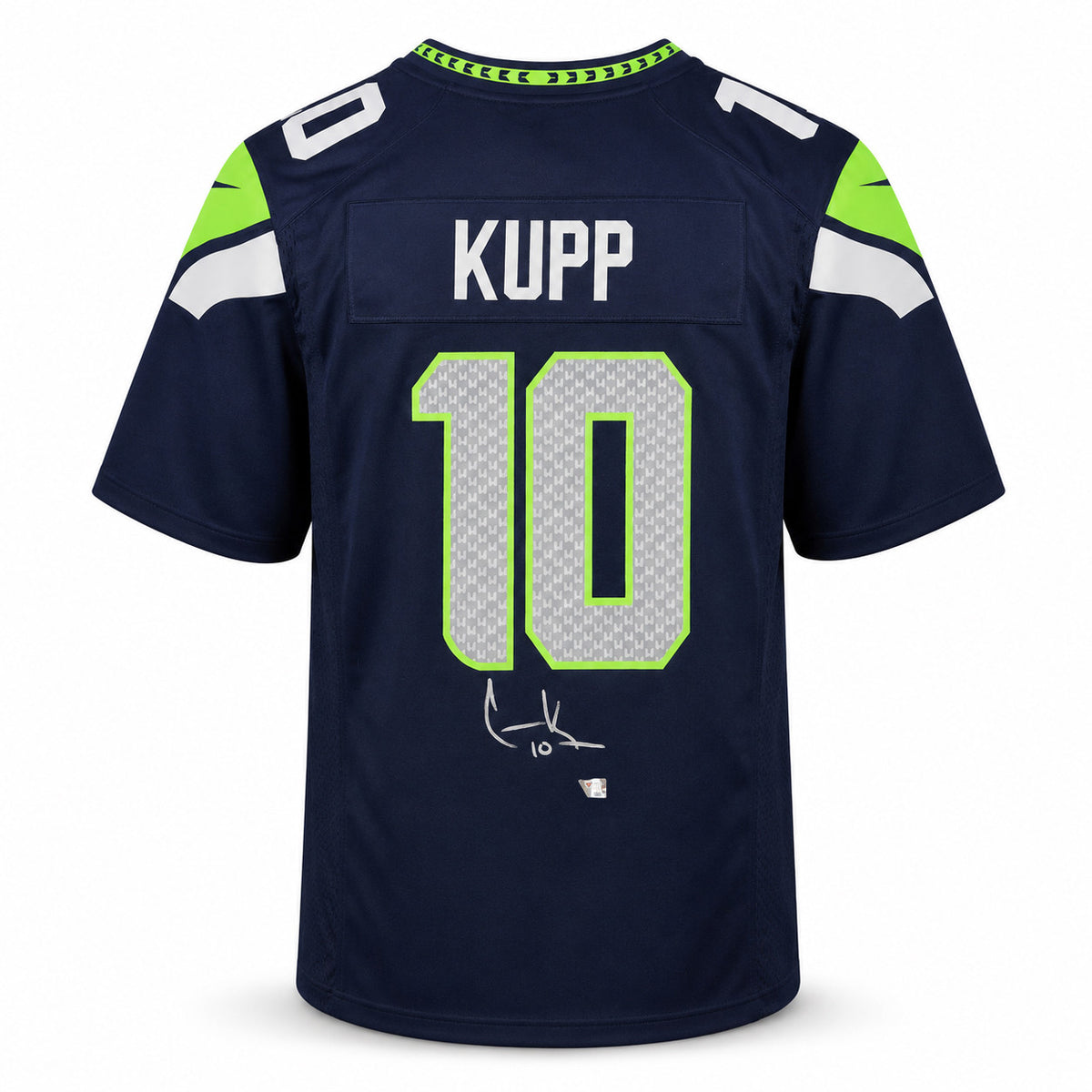 Seattle Seahawks Cooper Kupp Autographed Blue Nike Super Bowl LX Patch Jersey Size XL Fanatics Holo Stock #265792