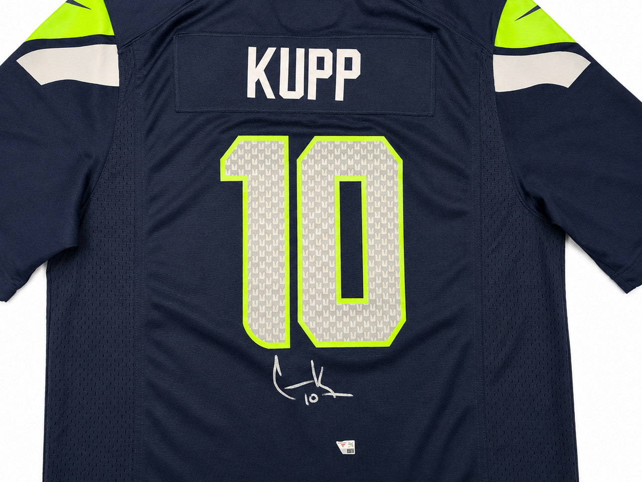 Seattle Seahawks Cooper Kupp Autographed Blue Nike Super Bowl LX Patch Jersey Size XL Fanatics Holo Stock #265792