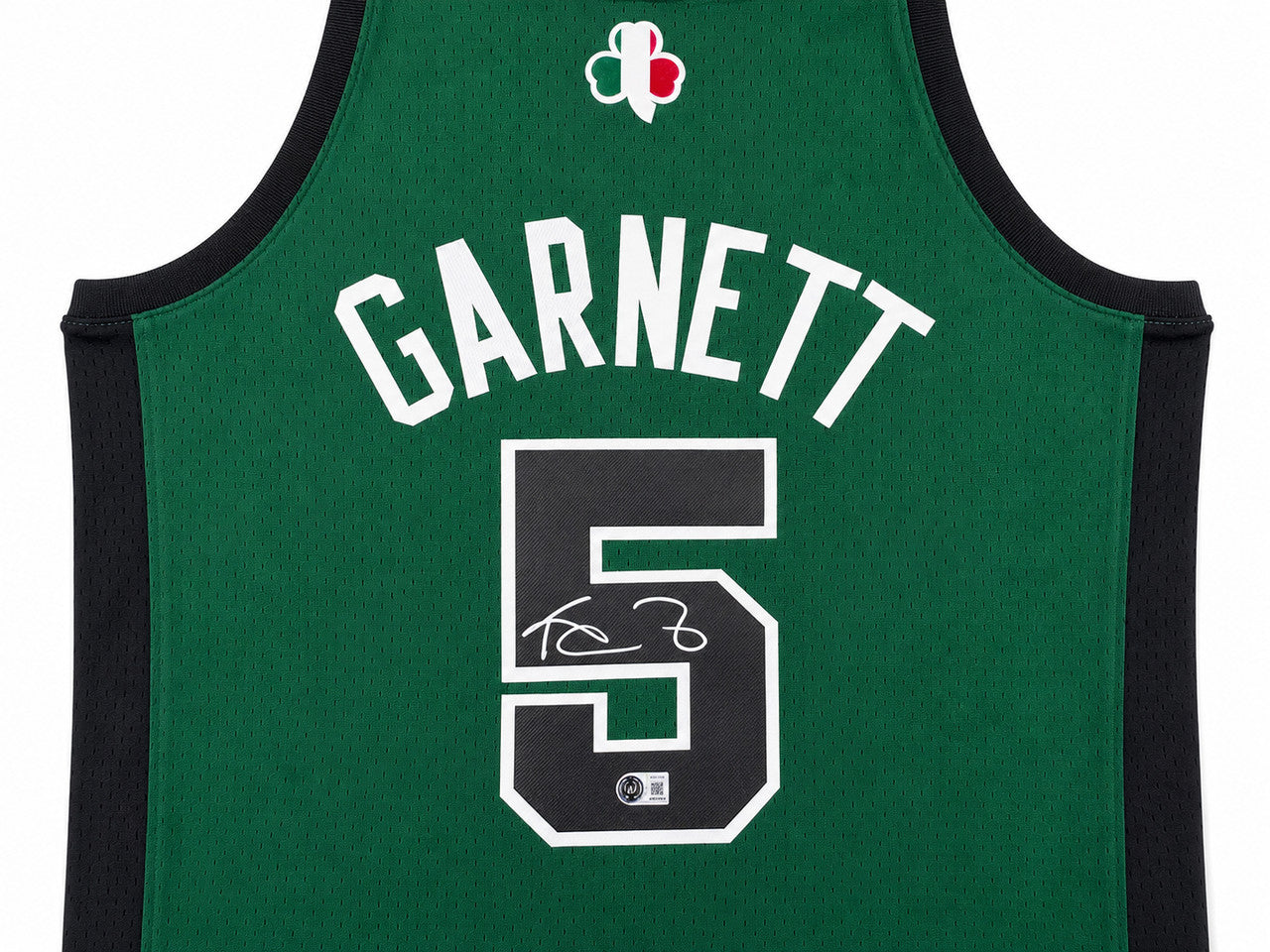 Boston Celtics Kevin Garnett Autographed Green Authentic Mitchell & Ness Jersey Size L Beckett BAS Witness Stock #265801