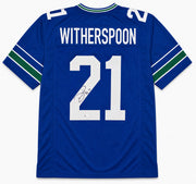 Seattle Seahawks Devon Witherspoon Autographed Blue Throwback Jersey MCS Holo Stock #265667