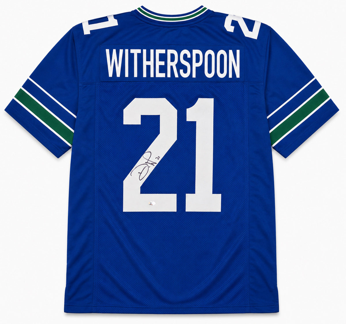 Seattle Seahawks Devon Witherspoon Autographed Blue Throwback Jersey MCS Holo Stock #265667