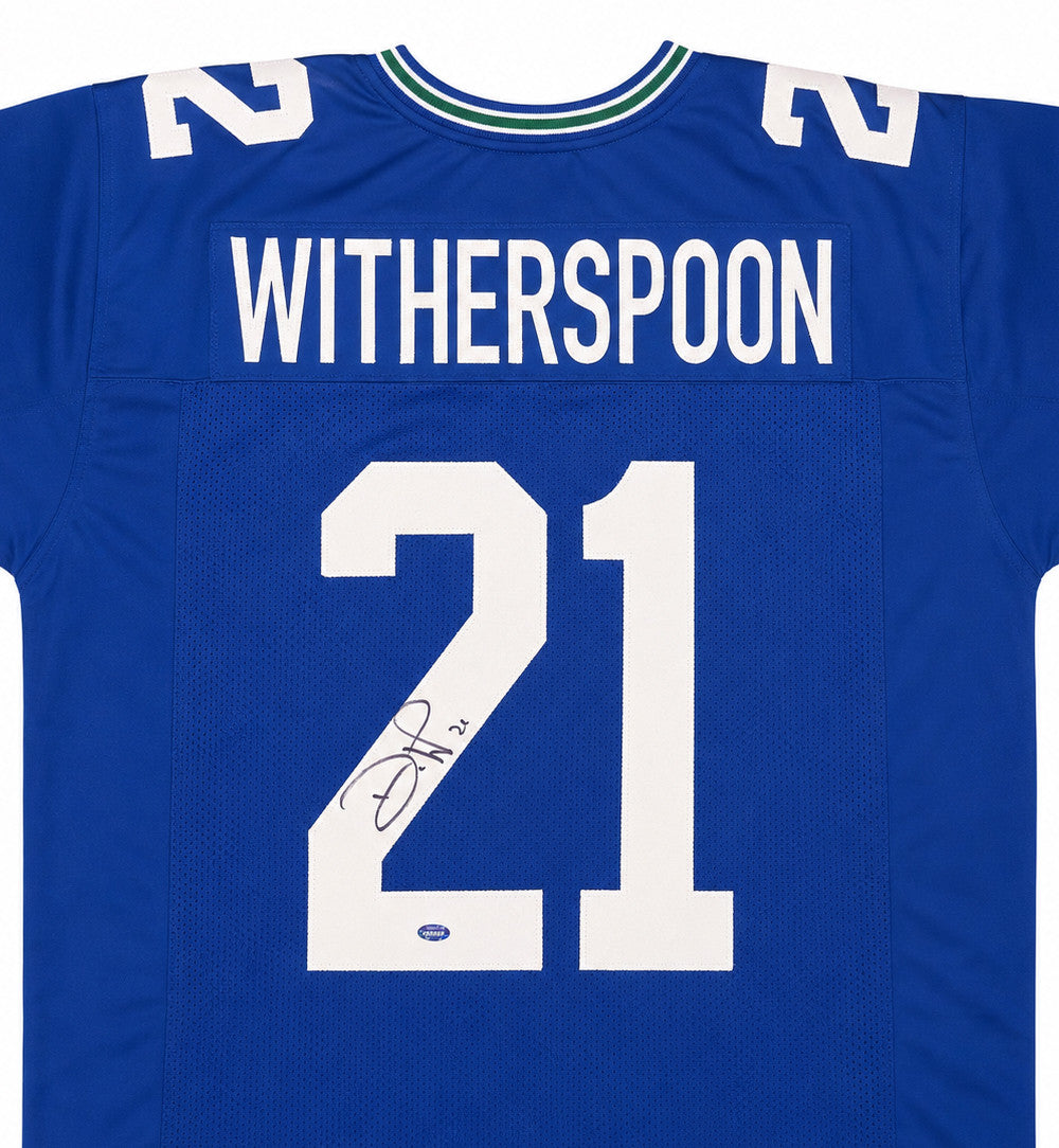 Seattle Seahawks Devon Witherspoon Autographed Blue Throwback Jersey MCS Holo Stock #265667