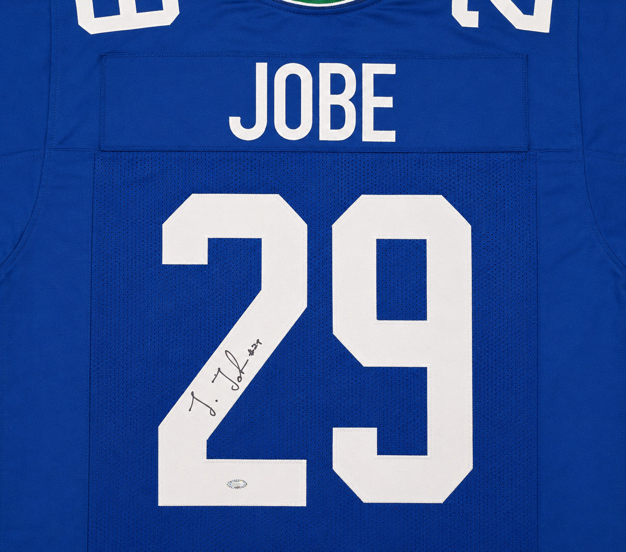 Seattle Seahawks Josh Jobe Autographed Blue Jersey MCS Holo Stock #265434