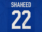 Seattle Seahawks Rashid Shaheed Autographed Blue Throwback Jersey MCS Holo Stock #265665