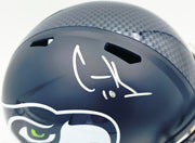 Cooper Kupp Autographed Seattle Seahawks Blue Full Size Super Bowl LX Champions Logo Speed Replica Helmet Fanatics Holo Stock #265836