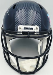 Cooper Kupp Autographed Seattle Seahawks Blue Full Size Super Bowl LX Champions Logo Speed Replica Helmet Fanatics Holo Stock #265836