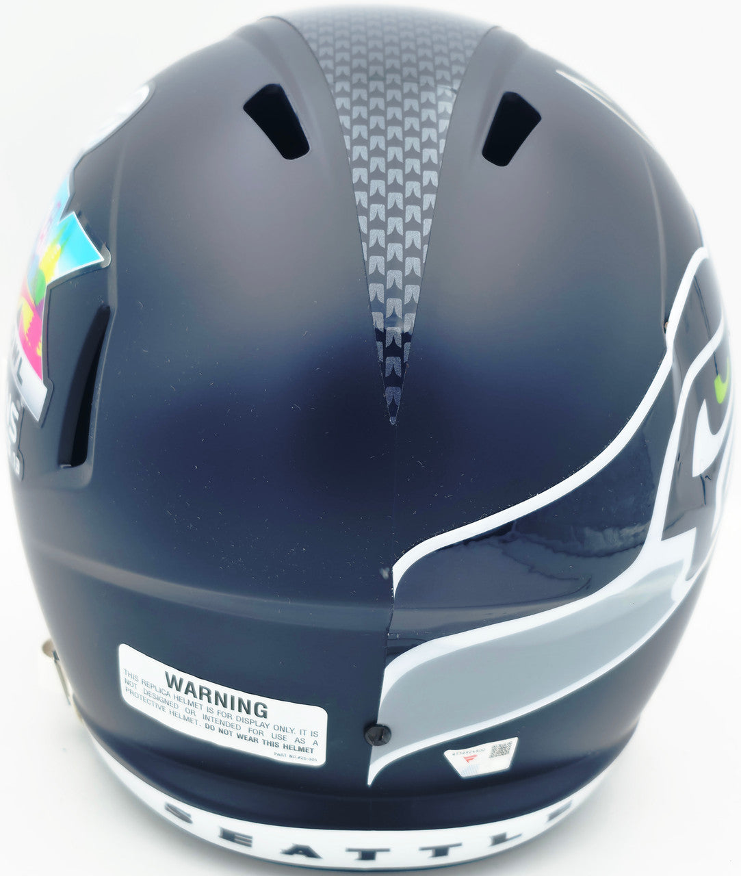 Cooper Kupp Autographed Seattle Seahawks Blue Full Size Super Bowl LX Champions Logo Speed Replica Helmet Fanatics Holo Stock #265836