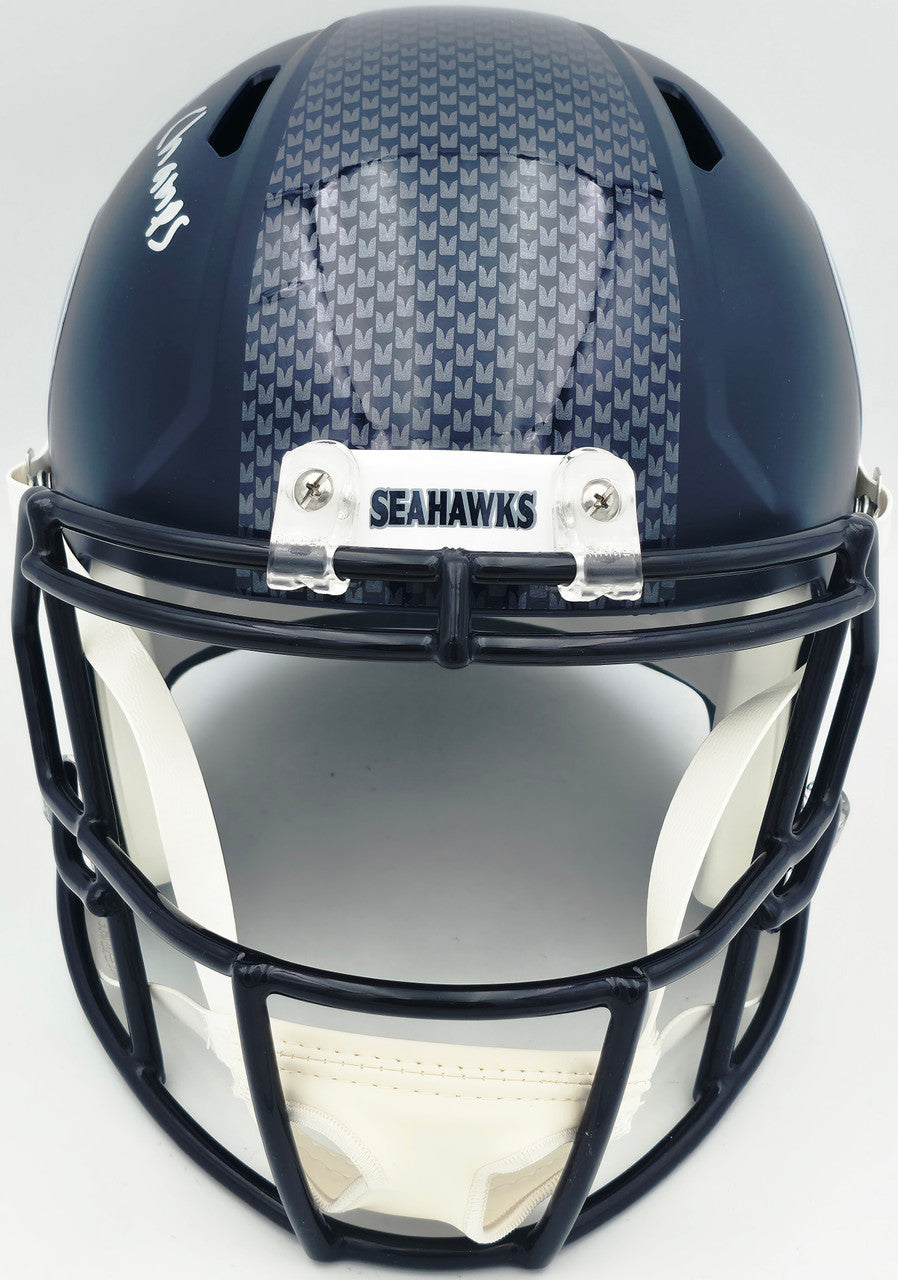 Zach Charbonnet Autographed Seattle Seahawks Blue Full Size Speed Replica Helmet "SB LX Champs" MCS Holo Stock #265871