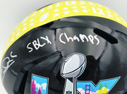 Zach Charbonnet Autographed Seattle Seahawks Black Full Size Super Bowl LX Logo Speed Replica Helmet "SB LX Champs" MCS Holo Stock #265872