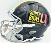 Zach Charbonnet Autographed Seattle Seahawks Black Full Size Super Bowl LX Logo Speed Replica Helmet "SB LX Champs" MCS Holo Stock #265872