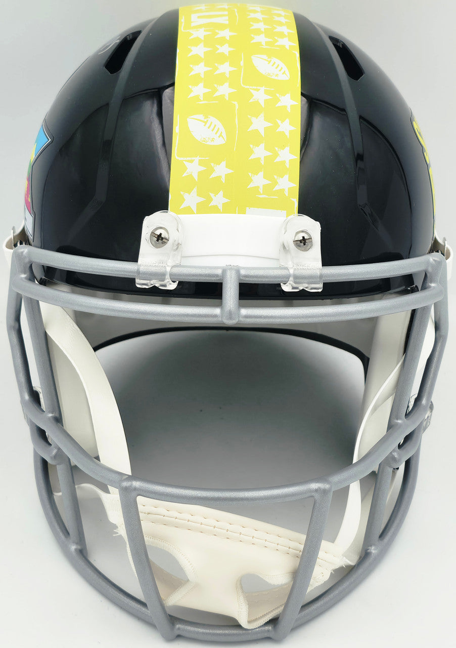 Zach Charbonnet Autographed Seattle Seahawks Black Full Size Super Bowl LX Logo Speed Replica Helmet "SB LX Champs" MCS Holo Stock #265872
