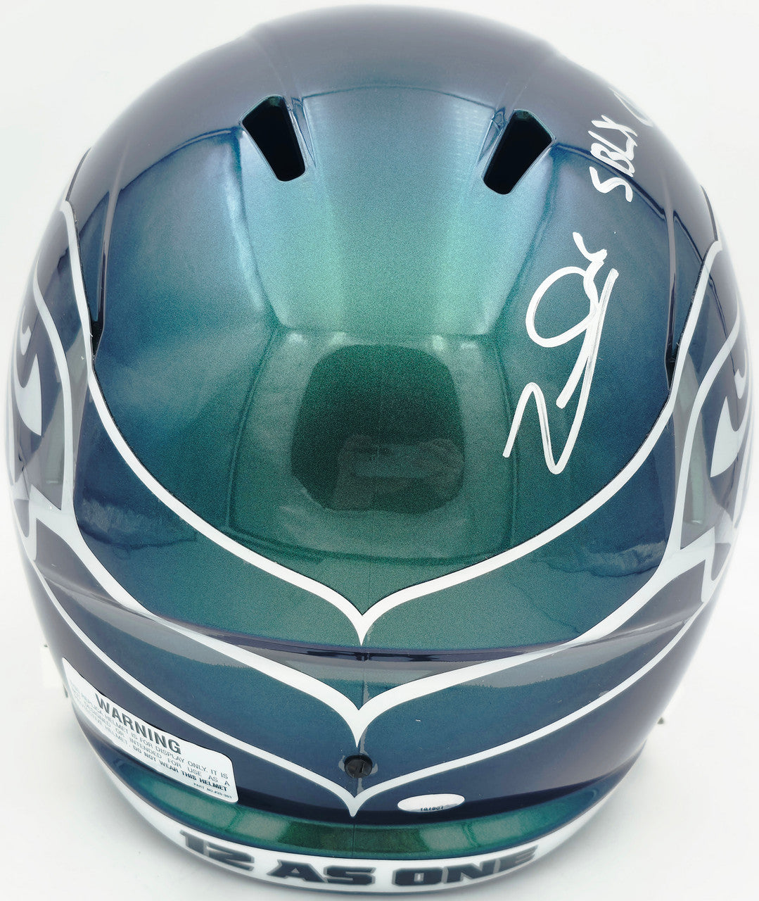 Zach Charbonnet Autographed Seattle Seahawks Full Size Rivalries Speed Replica Helmet "SB LX Champs" MCS Holo Stock #265873