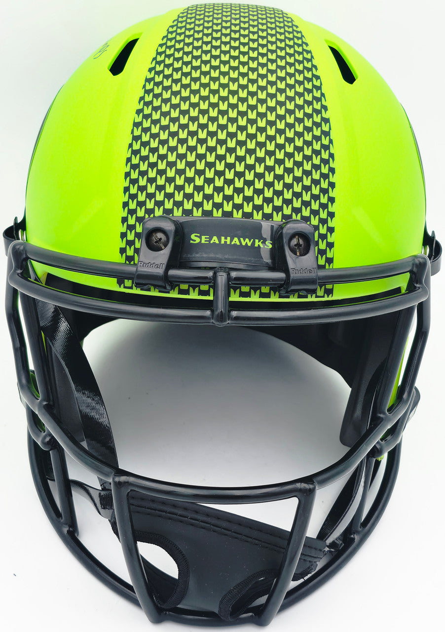 Zach Charbonnet Autographed Seattle Seahawks Rave Green Full Size Speed Replica Helmet "SB LX Champs" MCS Holo Stock #265874