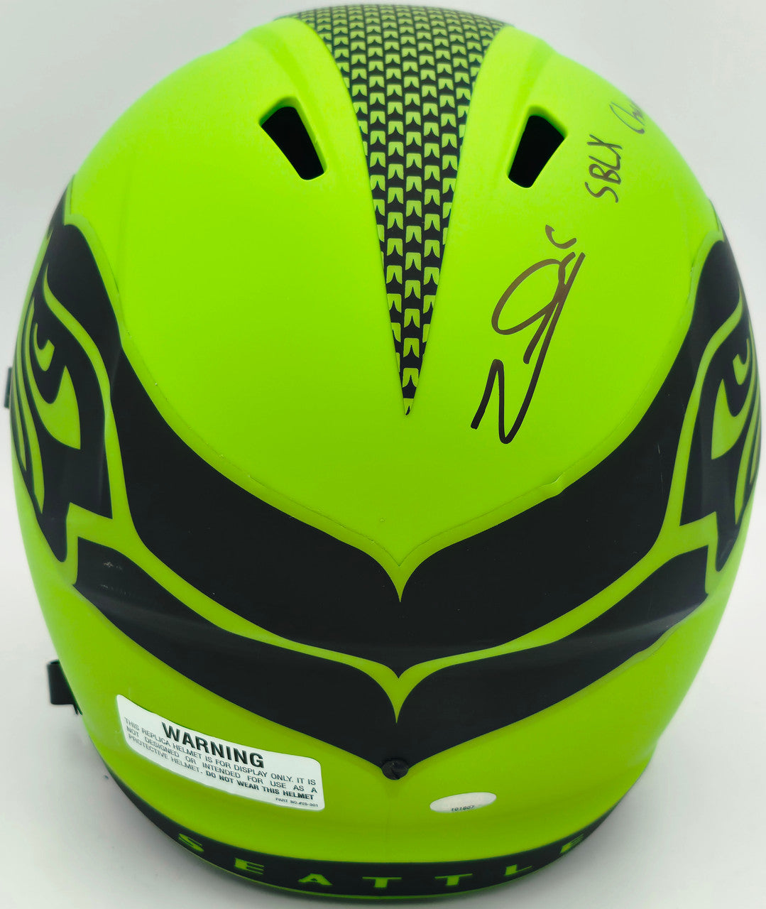 Zach Charbonnet Autographed Seattle Seahawks Rave Green Full Size Speed Replica Helmet "SB LX Champs" MCS Holo Stock #265874