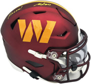 Mike Sainristil Autographed Maroon Riddell SpeedFlex MIDI Mid-Size Helmet Washington Commanders "Frozone!" Beckett BAS Witness Stock #265849