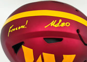 Mike Sainristil Autographed Maroon Riddell SpeedFlex MIDI Mid-Size Helmet Washington Commanders "Frozone!" Beckett BAS Witness Stock #265849