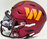 Mike Sainristil Autographed Maroon Riddell SpeedFlex MIDI Mid-Size Helmet Washington Commanders "Frozone!" Beckett BAS Witness Stock #265849