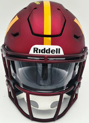 Mike Sainristil Autographed Maroon Riddell SpeedFlex MIDI Mid-Size Helmet Washington Commanders "Frozone!" Beckett BAS Witness Stock #265849
