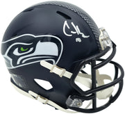 Cooper Kupp Autographed Seattle Seahawks Blue Super Bowl LX Champions Logo Speed Mini Helmet Fanatics Holo Stock #265835