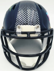 Zach Charbonnet Autographed Seattle Seahawks Blue Super Bowl LX Champions Logo Speed Mini Helmet MCS Holo Stock #265877