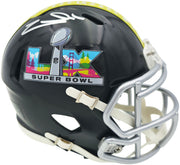 Zach Charbonnet Autographed Seattle Seahawks Black Super Bowl LX Logo Speed Mini Helmet MCS Holo Stock #265878