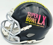 Zach Charbonnet Autographed Seattle Seahawks Black Super Bowl LX Logo Speed Mini Helmet MCS Holo Stock #265878