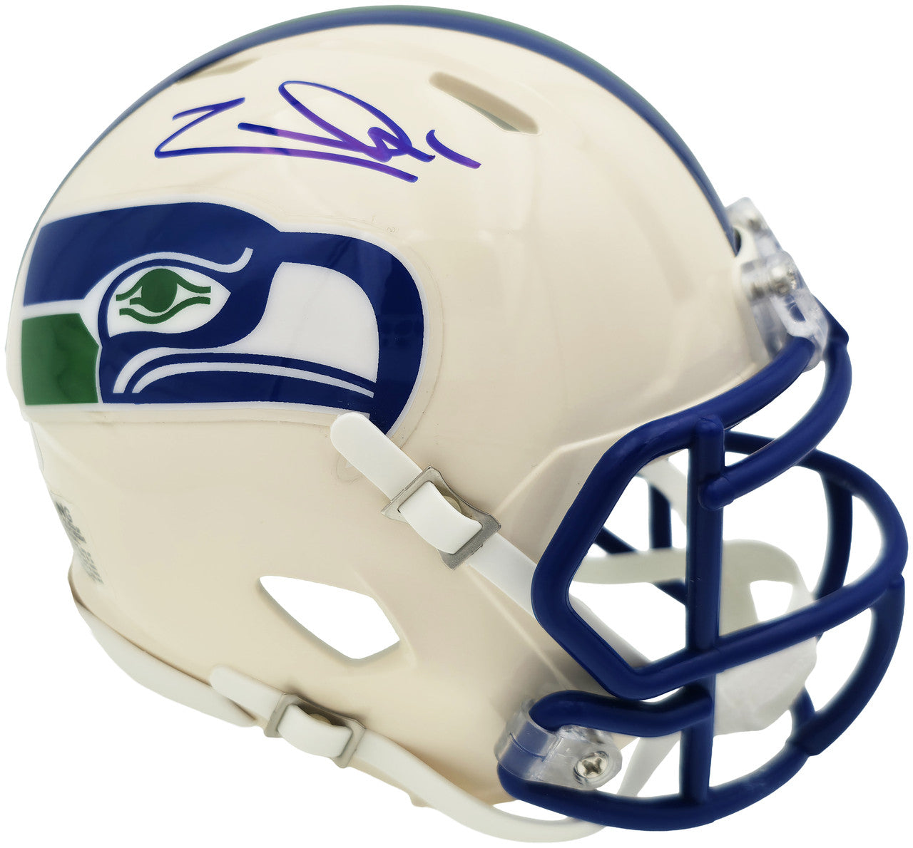 Zach Charbonnet Autographed Seattle Seahawks Cream Retro Speed Mini Helmet MCS Holo Stock #265879