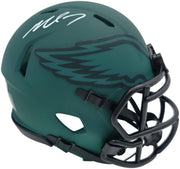 Michael Vick Autographed Philadelphia Eagles Rave Green Speed Mini Helmet Beckett BAS Witness Stock #265885