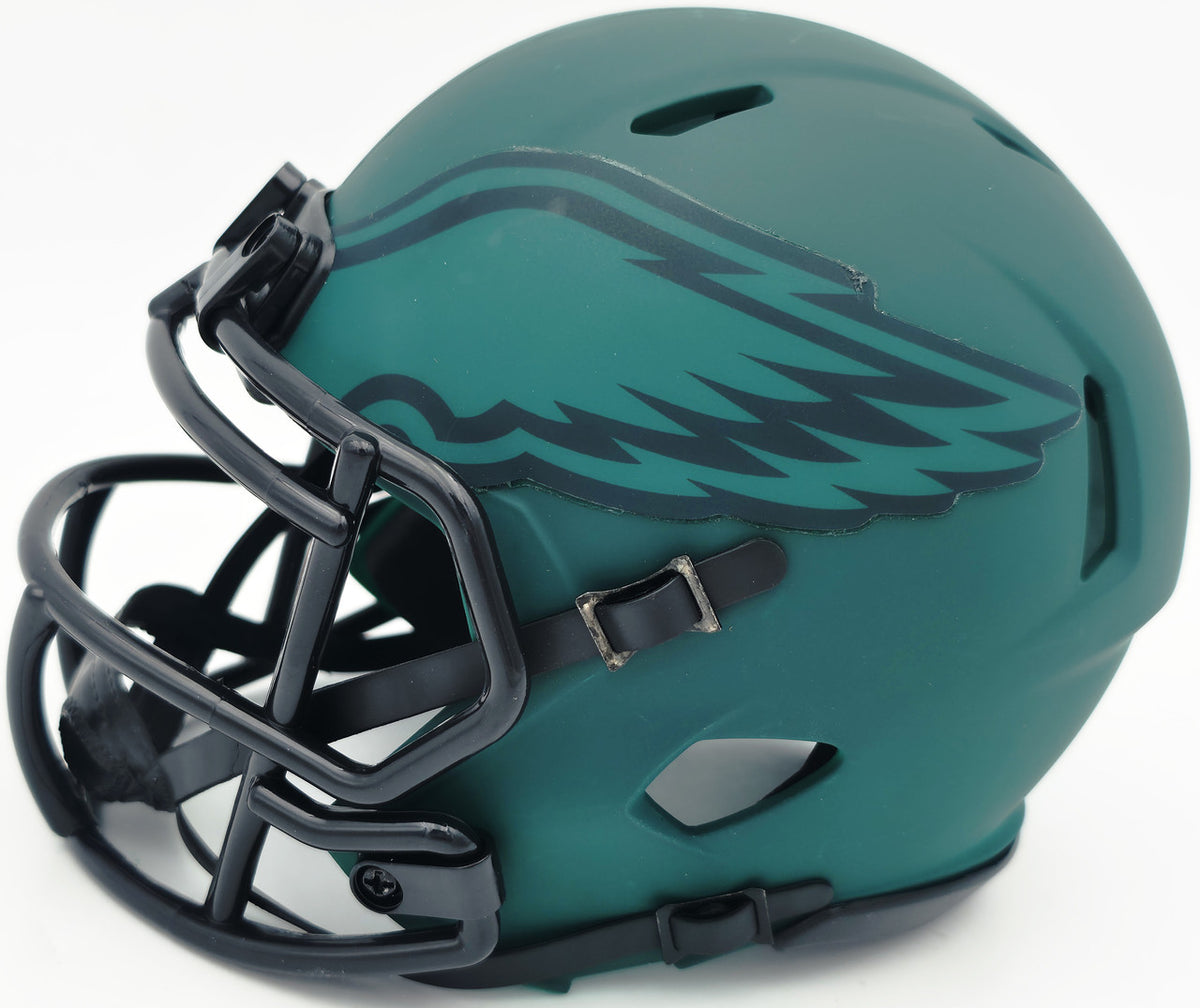 Michael Vick Autographed Philadelphia Eagles Rave Green Speed Mini Helmet Beckett BAS Witness Stock #265885