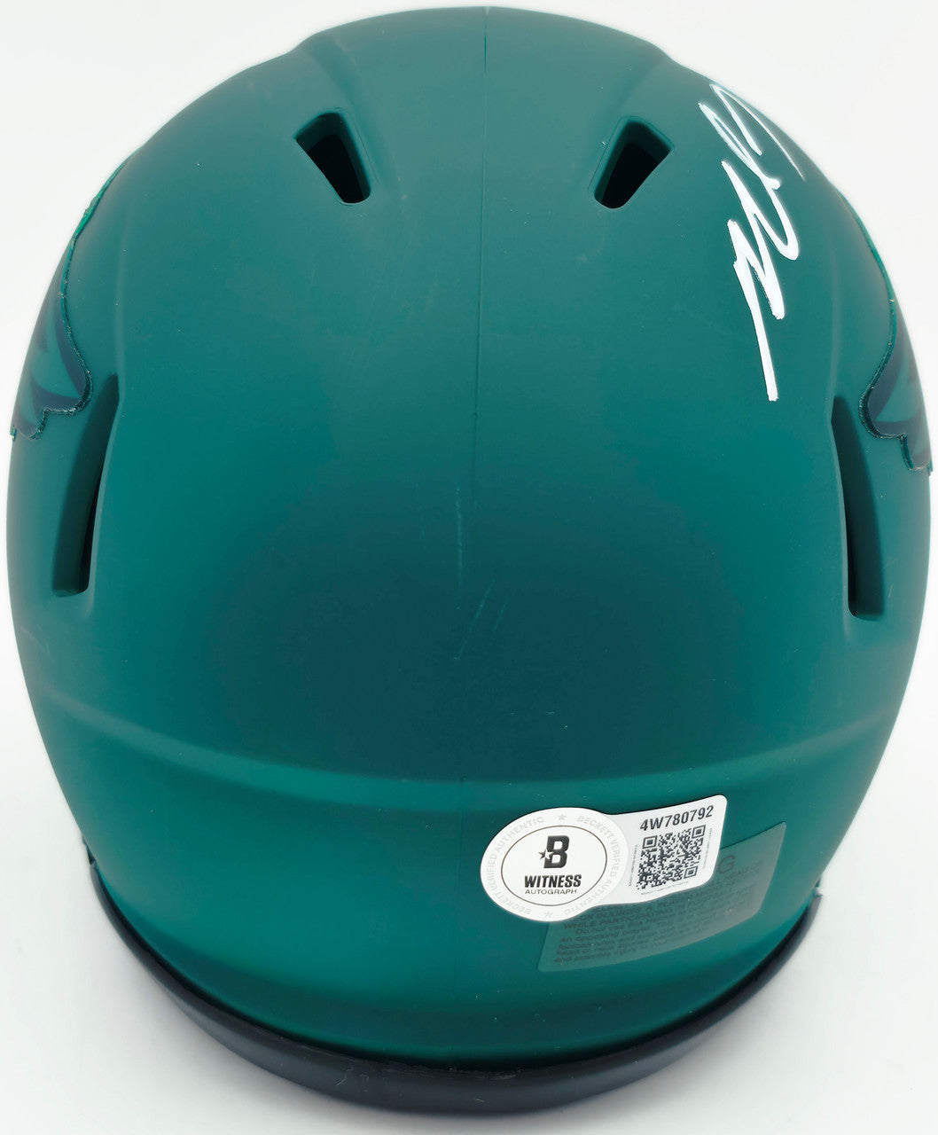 Michael Vick Autographed Philadelphia Eagles Rave Green Speed Mini Helmet Beckett BAS Witness Stock #265885