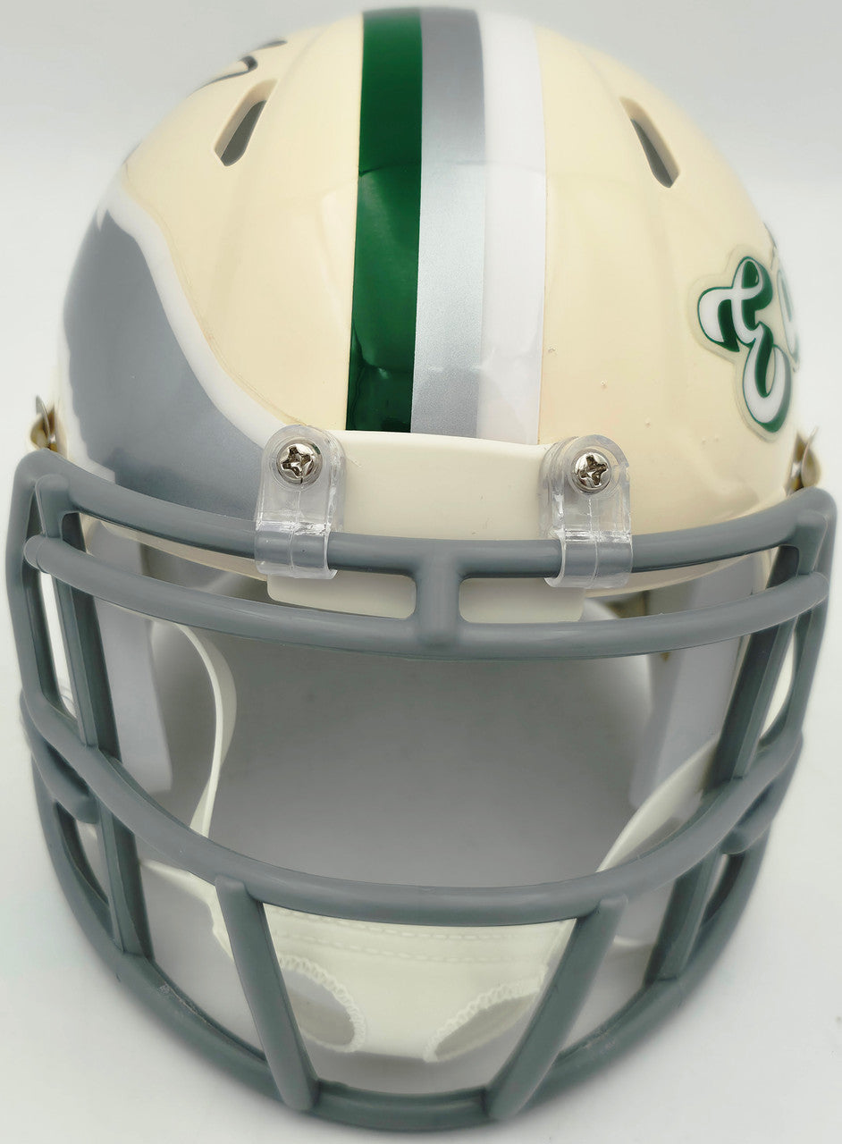 Michael Vick Autographed Philadelphia Eagles Cream Retro Speed Mini Helmet Beckett BAS Witness Stock #265886