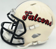 Michael Vick Autographed Atlanta Falcons Cream Retro Speed Mini Helmet Beckett BAS Witness Stock #265887