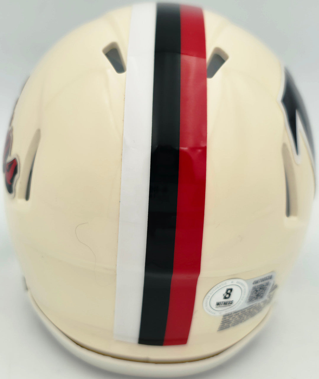 Michael Vick Autographed Atlanta Falcons Cream Retro Speed Mini Helmet Beckett BAS Witness Stock #265887